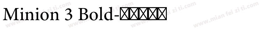 Minion 3 Bold字体转换